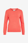 Vila - Tröja viRil L/s O-neck Knit Top - Rosa