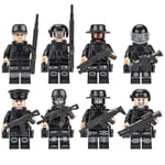 8-24 st/ set Minifigur Specialstyrkor Soldat monterade block Leksaker Byggklossar Barn Present 8Pcs SWAT