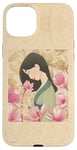 Coque pour iPhone 15 Plus Disney Princess Classic Mulan Lotus Rose