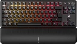 Corsair K70 CORE TKL WIRELESS RGB Tenkeyless Mechanical Gaming Keyboard – Pre-Lubricated MLX Red v2 Linear Switches – Dual-Layer Sound Dampening – ABS Double-Shot Keycaps – QWERTY UK – Black