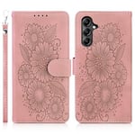 Succtopy Coque pour Galaxy A15 4G/5G Étui de Protection [Fermeture Magnétique] [Pochette de Portefeuille] [Etui à Rabat] Housse Premium en Cuir PU Portefeuille Samsung Galaxy A15 4G/5G Rose