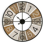 Creek Horloge Murale pour la Cuisine, le Salon, la Salle à Manger ou la Chambre. Pendule Murale, , Dimensions (h x l x l) 58 x 4 x 58 cm, Bois mdf,