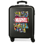 Marvel Avengers Valise Cabine Noir 38x55x20 cms Serrure à Combinaison Latérale en ABS rigide 34L 2,6kgs Bagage à Main à 4 Roues Doubles