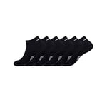 Umbro Chaussette Homme Légères - Lot de 6 - Socquettes Sportswear Homme, Respirantes & Maintien Anti-Glisse, Noir, Taille 43/46