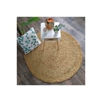 Décoweb - Tapis naturel rond Boho 100% Jute - ø 120 cm