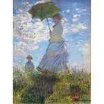 Fine Art Prints Claude Monet Woman With A Parasol Madame Monet And Her Son Large Wall Art Print Canvas Premium Poster Mural, 18 x 24 inches