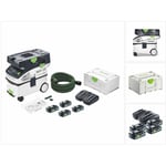 Ctlc midi Aspirateur sans fil 36V (2x 18 v) classe de poussière l + 4x Batteries 4,0 Ah + Chargeur + Systainer - Festool