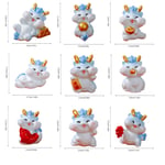 (No. 6 Blue Eating Ball) New Year Dragon Cute Little Dragon Doll Hand Puppet