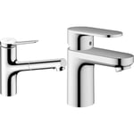 hansgrohe Zesis M33 - Mitigeur de cuisine avec douchette extractible, 2 jet & Vernis Blend - Mitigeur de lavabo avec tirette et vidage, Robinet de salle de bain