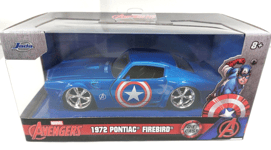 MARVEL AVENGERS Pontiac Firebird "Captain America" 1972 1/32 JADA "31845" Neuf