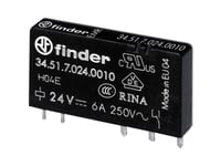 Finder Relä 1P 6A 6A 24V Dc Agsno2 Kontakt (34.51.7.024.4010)