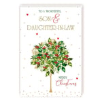 Christmas Card Son and Daughter-in-Law - Cute Stylish Festive Xmas Card