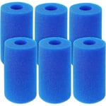 Memkey - Lot de 6 éponges filtrantes de type a - Pour piscine - Filtre de rechange - Cartouche de pompe - Réutilisable - Lavable - Mousse - Filtre de