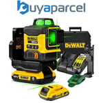 DeWalt DCLE34031D2 18V XR Compact Green Laser 3 x 360 Degree - 2 x 2.0Ah Battery