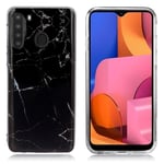 Samsung Marble Galaxy A21 kuoret - Musta Marmori