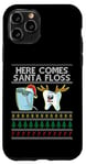 Coque pour iPhone 11 Pro Here Comes Santa Floss Dental Surgeon Christmas Dentist