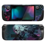 PlayVital Kit d'Autocollants de Protection pour Steam Deck OLED & LCD,Stickers Skin Vinyl pour Steam Deck OLED-Horreur Clair Lune