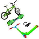 Guer Mini Finger Sports Set Skateboards/Bikes/Swing Board, Educational Toy Fun Bike Scooter For Kids Party Favors