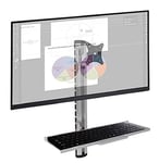 Support för skärm - montering av skärm Techly - ICA-PLW-01 - Väggmonterad hållare för monitor 15 - 27'' med stöd för tangentbord ()