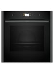 NEFF N90 B64CS71G0B Slide and Hide Single Oven with Pyrolytic Self Cleaning, CircoTherm, 4.1" Full Touch Display, Soft Open and Close, Integrated, 60 x 60cm