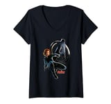 Womens Avengers Age Of Ultron Black Widow V-Neck T-Shirt