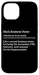 iPhone 14 Black Business Owner Funny Definition Entrepreneur Case