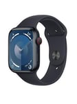 Apple Watch Series 9 (Gps + Cellular), 45Mm Midnight Aluminium Case With Midnight Sport Band - S/M