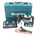 Makita Marteau perforateur sans fil DHR400PG2U pour SDS-MAX 2x18 V avec Bluetooth / 6,0 Ah, 2 batteries + chargeur en mallette de transport