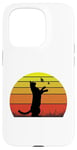 Coque pour iPhone 15 Pro T-shirt rétro chat et papillons