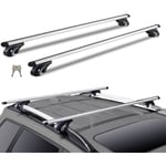 VEVOR Barres de Toit Transversales Universelles 2PCs Verrouillables Porte-Bagages Voiture en Aluminium Charge 90,7 kg Galerie de Toit Compatible avec