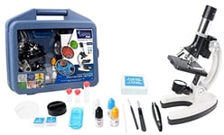 EXPLORA - Valise Microscope - Expérience Scientifique - 546035-16 Pièces - Métal - Étude des Cellules - Biologie - Kit de Découverte - Jeu pour Enfant - Scientifique - À Partir de 8 Ans