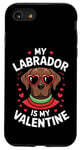 iPhone SE (2020) / 7 / 8 Chocolate Labrador My Valentines Hearts Day Dog Mom Dad Case