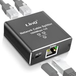 LinQ Multiprise Ethernet RJ45 Gigabit 1000 Mbps 2 Appareils Simultanés Noir