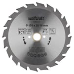 wolfcraft TC Circular Hand Saw Blade, Green Series I 6364000 I Fast, Medium-coarse cuts