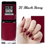 NAIL POLISH MAYBELLINE COLOR SHOW 60 Second VARNISH 20 Blush Berry Mani&Pedicure