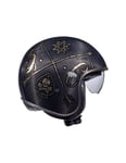 Premier Helmets Casque Ouvert Vintage,Carbon NX Gold Chromed,S