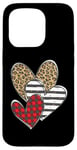 iPhone 15 Pro Happy Valentines Day Love Cute Heart Cheetah Plaid Pattern Case