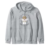 Bark The Herald Angels Sing, Christmas Dog Carol Singer Zip Hoodie