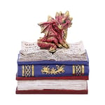 Nemesis Now Red Dragonling Diaries Dragon Book Box, Polyresin, 11.3cm