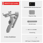 ZHIYUN-SMOOTH Q3 Stabilisateur de cardan pour smartphone,cardan 3 axes,iPhone 14 Pro Max,Xiaomi,Huawei,DJI OM 6 - Type SMOOTH Q3 Combo