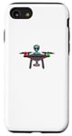 Coque pour iPhone SE (2020) / 7 / 8 Design drôle de pilote de drone extraterrestre OVNI.