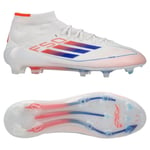 adidas F50 Elite Mid FG Advancement - Vit/Röd/Lucid Blue Dam ['Gräs (FG)'] adult ID9203