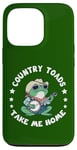 iPhone 13 Pro Country Toads Take Me Home, Cool Cowboy Toad Playing Music Case