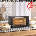 Mini Oven 9L Countertop Electric Grill, Toaster Oven Small Oven Kitchen - 750W