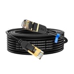 Cat 8 Ethernet Cable 10M, High-Speed 40Gbps 2000Mhz Network Cable Braided Flat G