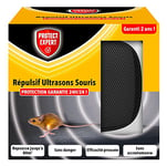 PROTECT EXPERT Ultrason Souris - Répulsif Anti Souris - sans Accoutumance - Repousse jusqu'à 80 m2 - Protection Garantie 24h/24