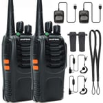 Baofeng Walkie Talkies för vuxna Lång räckvidd Walkie Talkie med öronmussla Uppladdningsbara 2-vägs radioapparater Handhållna