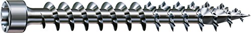 SPAX 1211010600805 Wood Screw 6.0 x 80 mm Pack of 200 T-Star Plus Cylinder Head Fully Threaded 4Cut Wirox A3J 1211750600805, Silver, 6,0 x 80 mm, Set of 10 Pieces