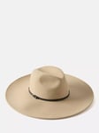 Mint Velvet Cowboy Pure Wool Fedora Hat, Natural