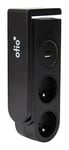 Bloc multiprise Gekko clipsable - 2 prises + 2 ports USB - noir - Otio